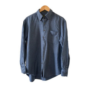 ORVIS Signature collection Large button down shirt blue check 100% cotton